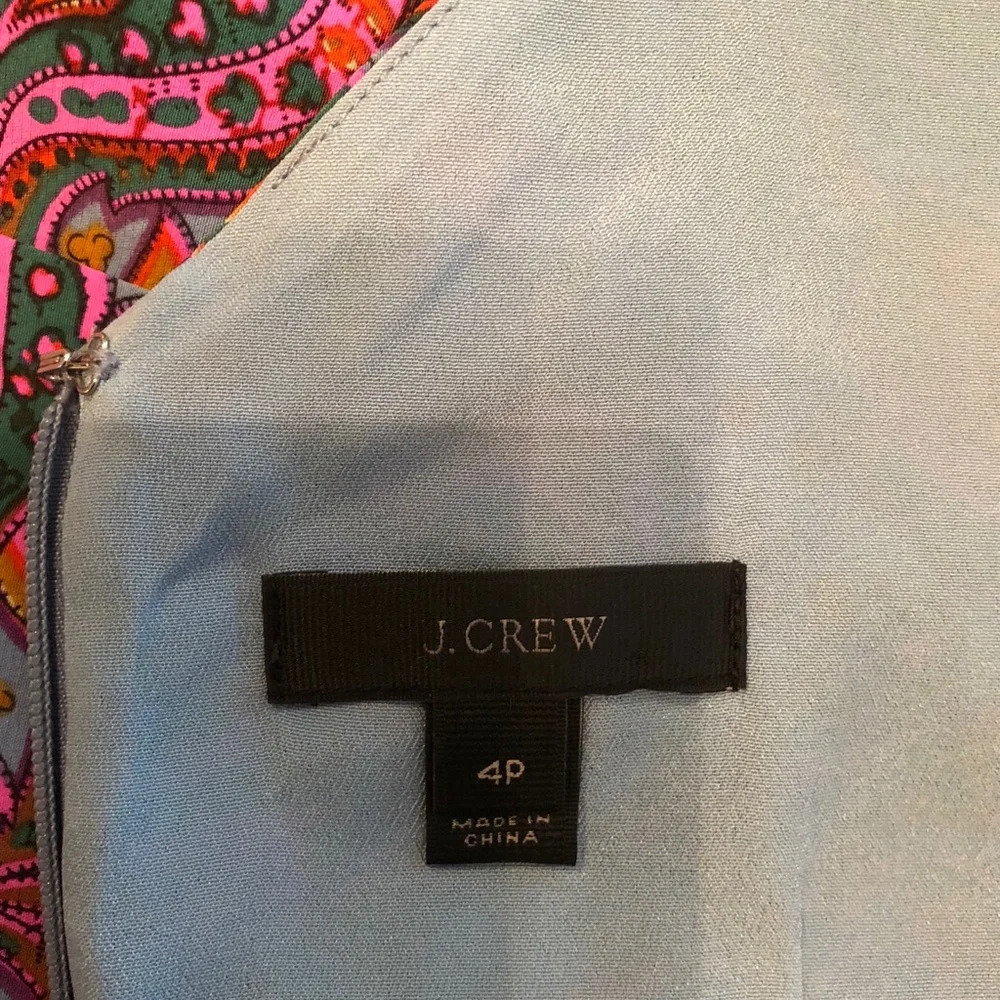 J. Crew Silk  Paisley Ruffle Dress - Picture 10 of 10